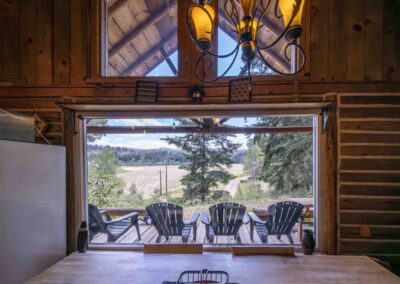 AP Ranch Interior Image of Cozy Canadian Cabin dinning area.
